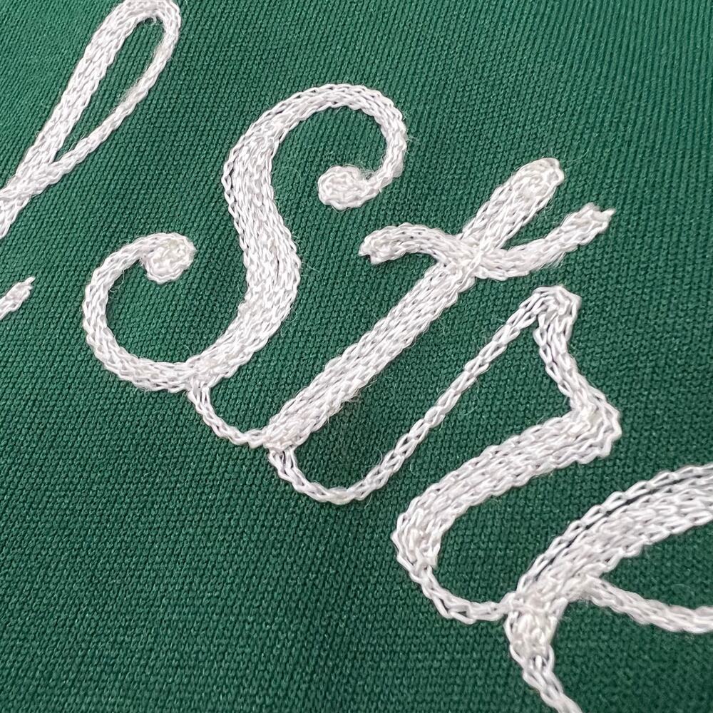 True Vintage Hilton Chainstitch Myrtle School Street Jeep Green Bowling Shirt 38 - Picture 9 of 11